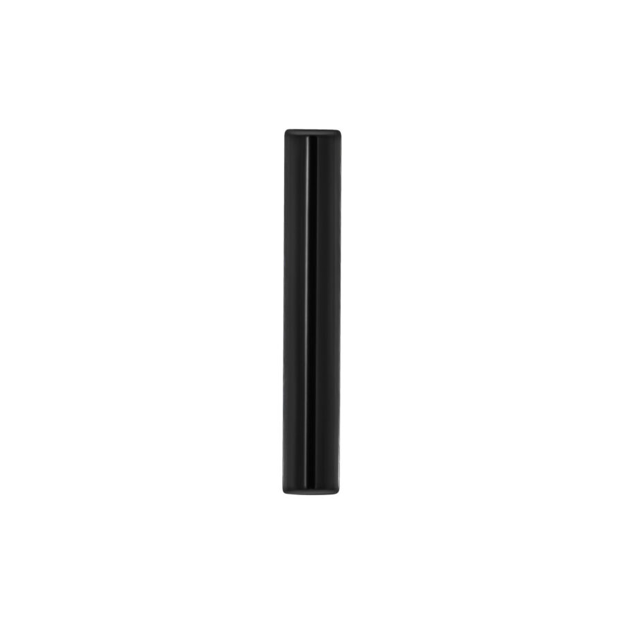 Musta titaaninen lävistystanko, 14 mm pitkä, valkoisella taustalla