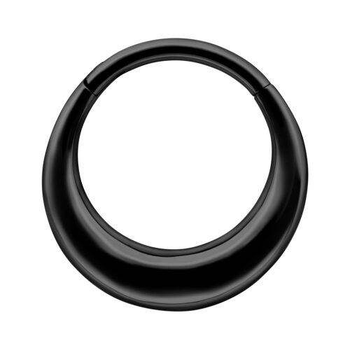 Musta lävistysrengas kirurginteräksestä 316L, 10 mm sisähalkaisija