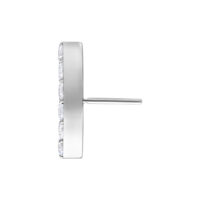 Hopeinen Push Fit -lisäosa kristalleilla Hopeinen Push Fit 6 Crystal Bow -lisäosa kirkkailla kristalleilla, sivukuva