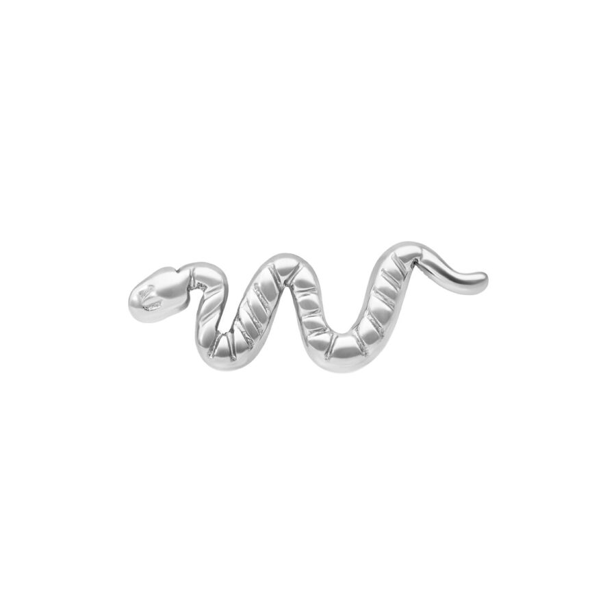 Hopeinen Snake -lisäosa titaanista valkoisella taustalla