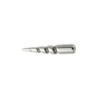 Hopeinen Steel Basicline® Yksisarvisen Sarvi Hopeinen yksisarvisen sarvi kirurginteräksestä valkoisella taustalla