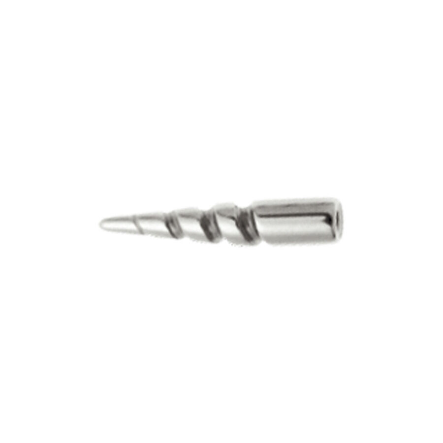 Hopeinen Steel Basicline® Yksisarvisen Sarvi Hopeinen yksisarvisen sarvi kirurginteräksestä valkoisella taustalla