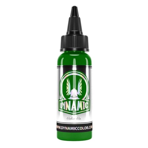 Vihreä tatuointiväripullo 30ml valkoisella taustalla