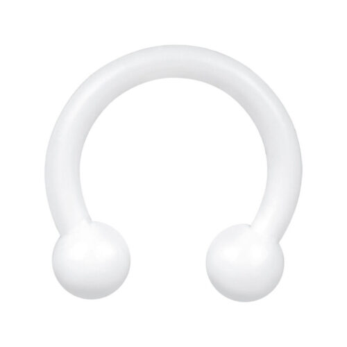 Valkoinen Circular Barbell Bioplastista valkoisella taustalla