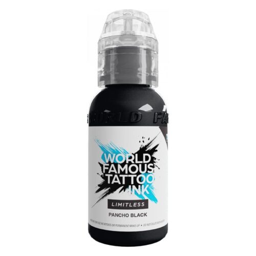 Musta tatuointiväri World Famous Inkiltä, 30 ml pullo
