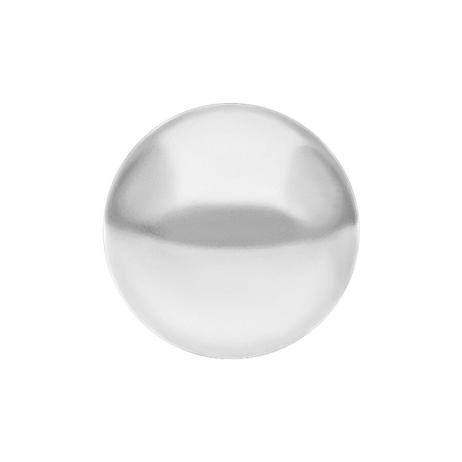 Valkokultainen titaanipallopää, 3-5 mm Kiiltävä valkokultainen pallomainen pallo valkoisella taustalla