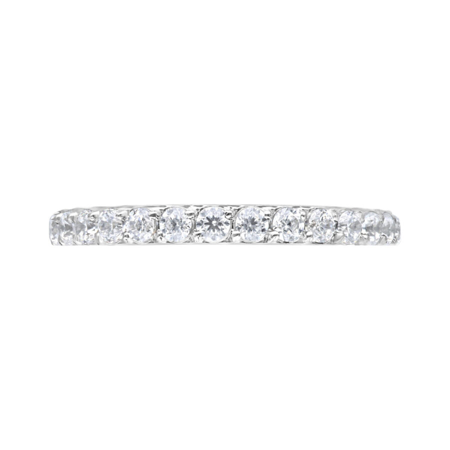 Hopeanvärinen Pave Set Crystal Clicker titaanista, kirkkailla kristalleilla, 6 mm