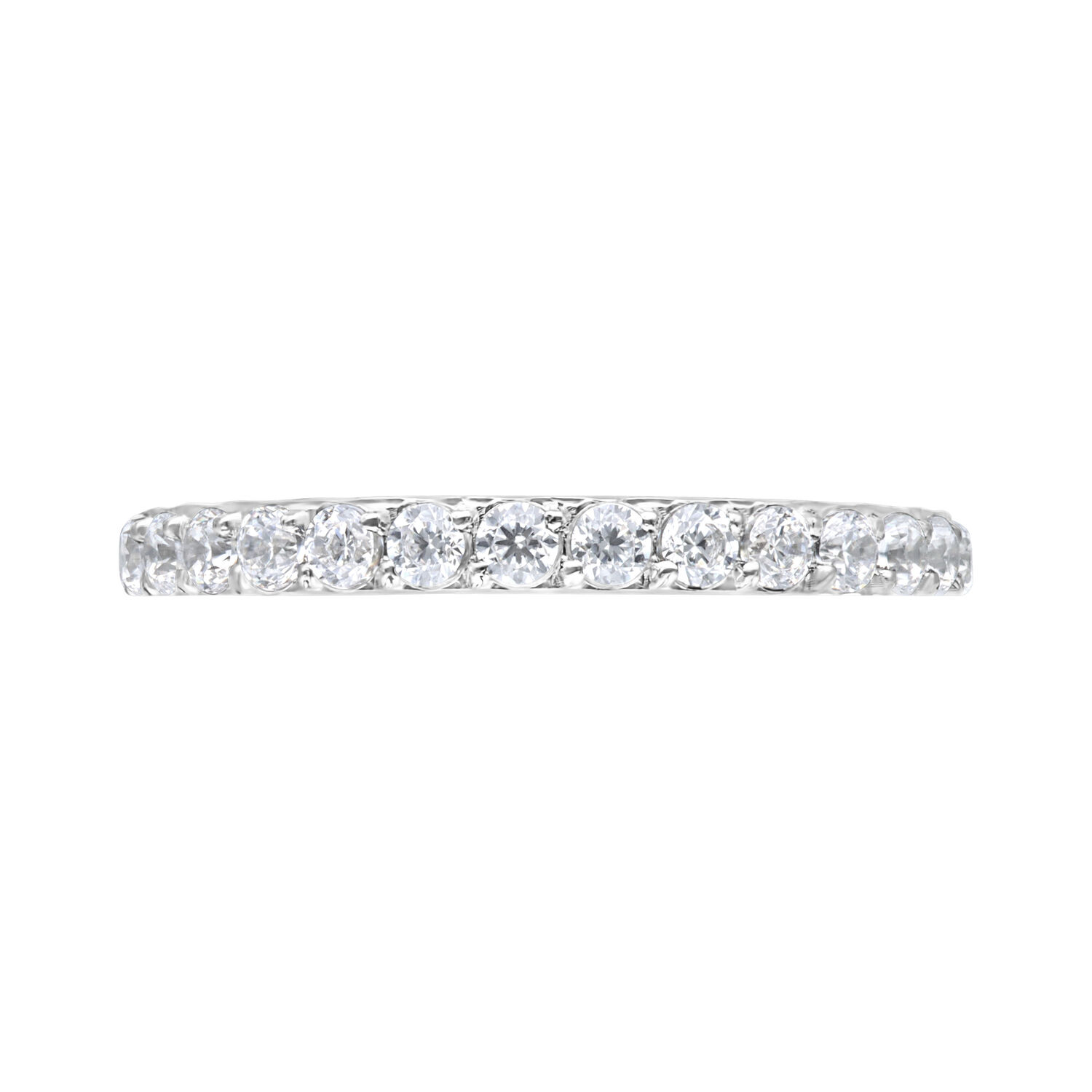 Hopeanvärinen Pave Set Crystal Clicker titaanista, kirkkailla kristalleilla, 6 mm