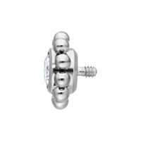 Titaani Kristalli Kukka Pääte Hopea 2.5mm Hopeanvärinen titaani kristalli kukka pääte 2.5 mm pallokoolla