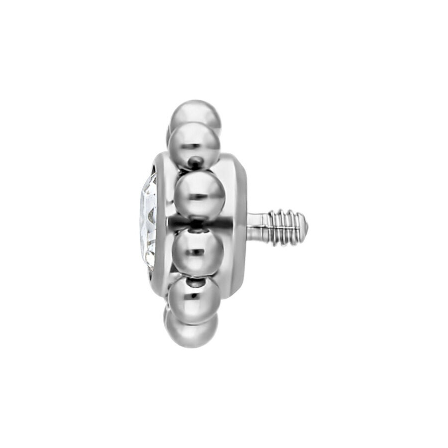 Titaani Kristalli Kukka Pääte Hopea 2.5mm Hopeanvärinen titaani kristalli kukka pääte 2.5 mm pallokoolla