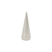 Hopeinen Titan Pico Cone -lisäosa Hopeinen, kartiomainen titaanilisäosa valkoisella taustalla