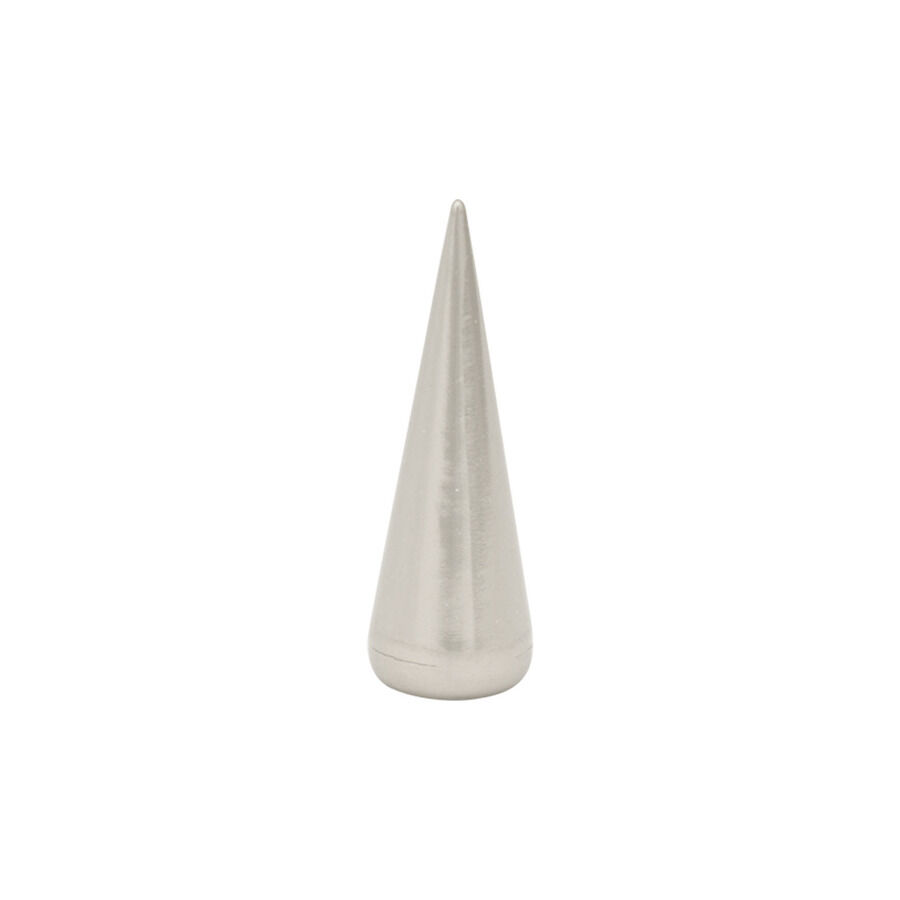 Hopeinen Titan Pico Cone -lisäosa Hopeinen, kartiomainen titaanilisäosa valkoisella taustalla