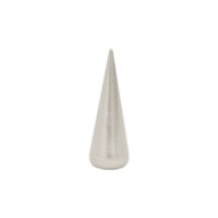 Pico Cone -titaanikärki hopeassa Hopeinen titaaninen Pico Cone -kärki valkoisella taustalla