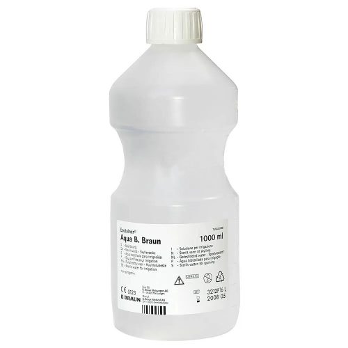 Valkoinen Braun Aqua Huuhdeliuos 1 litran pullo valkoisella taustalla