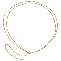 Kultainen kirurginteräksinen napapiercingketju Kultainen kirurginteräksinen 316L piercingketju valkoisella taustalla