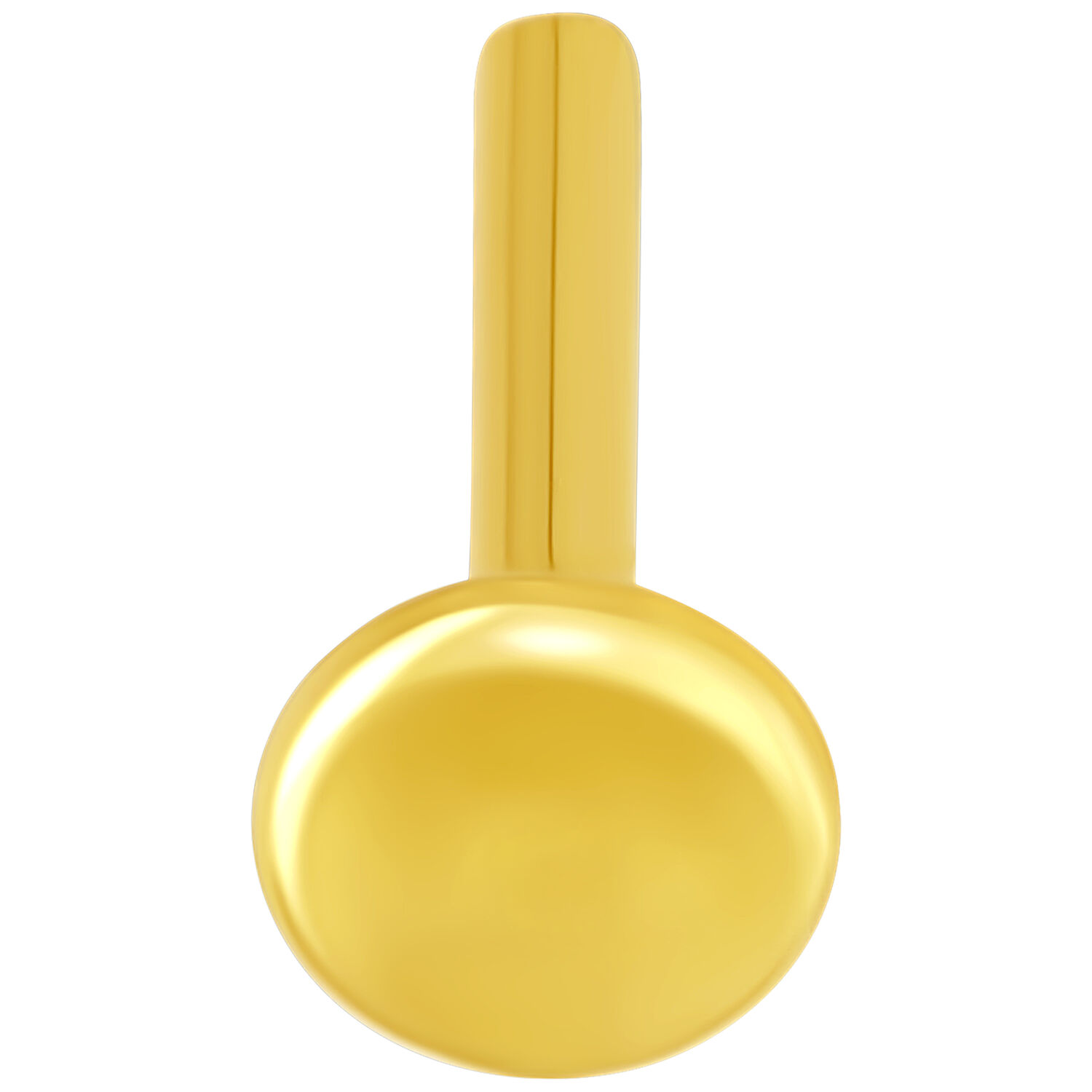 14K Kultakoru Labret-tappi Sisäkierteellä Kiiltävä 14K kultainen labret-tappi valkoisella taustalla