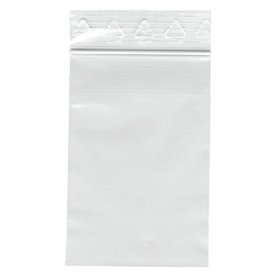 Kirkas Minigrip-pussi 100x150mm valkoisella taustalla