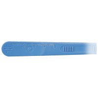 Steriloitu kertakäyttöveitsi Fig. 10, Sininen, VE 10 Sininen steriloitu kertakäyttöveitsi Fig. 10 valkoisella taustalla