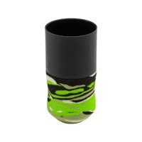 FK Irons Lime Camo Grips vaaleanvihreänä ja mustana Vaaleanvihreät ja mustat FK Irons -kertakäyttögripit valkoisella taustalla