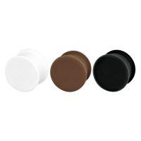 Kaos Softwear Hollow Plug mustana, valkoisena, ruskeana Kolme Kaos Softwear Hollow Plugia silikonista mustana, valkoisena ja ruskeana valkoisella taustalla