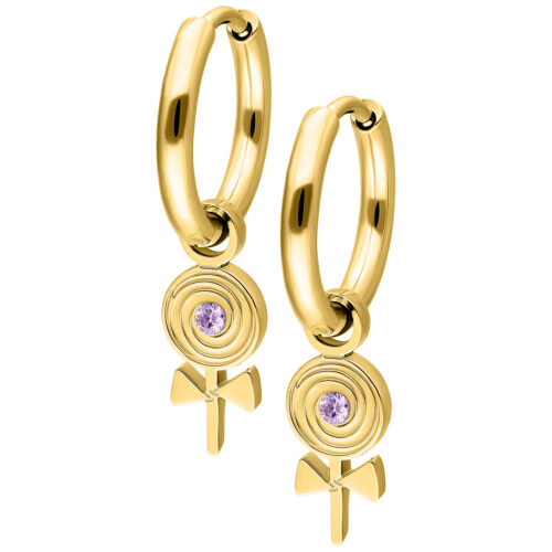 Mini Lollipop Hoops Pair - Kultainen metalli