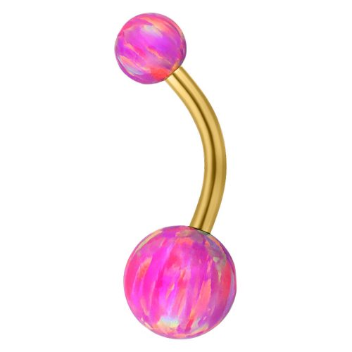 Kultainen Bananabell Bubble Gum Opal -palloilla valkoisella taustalla