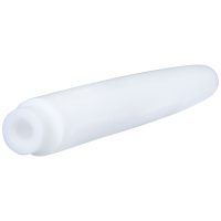 Valkoinen PTFE-venytyssauva korvalävistyksiin valkoisella taustalla