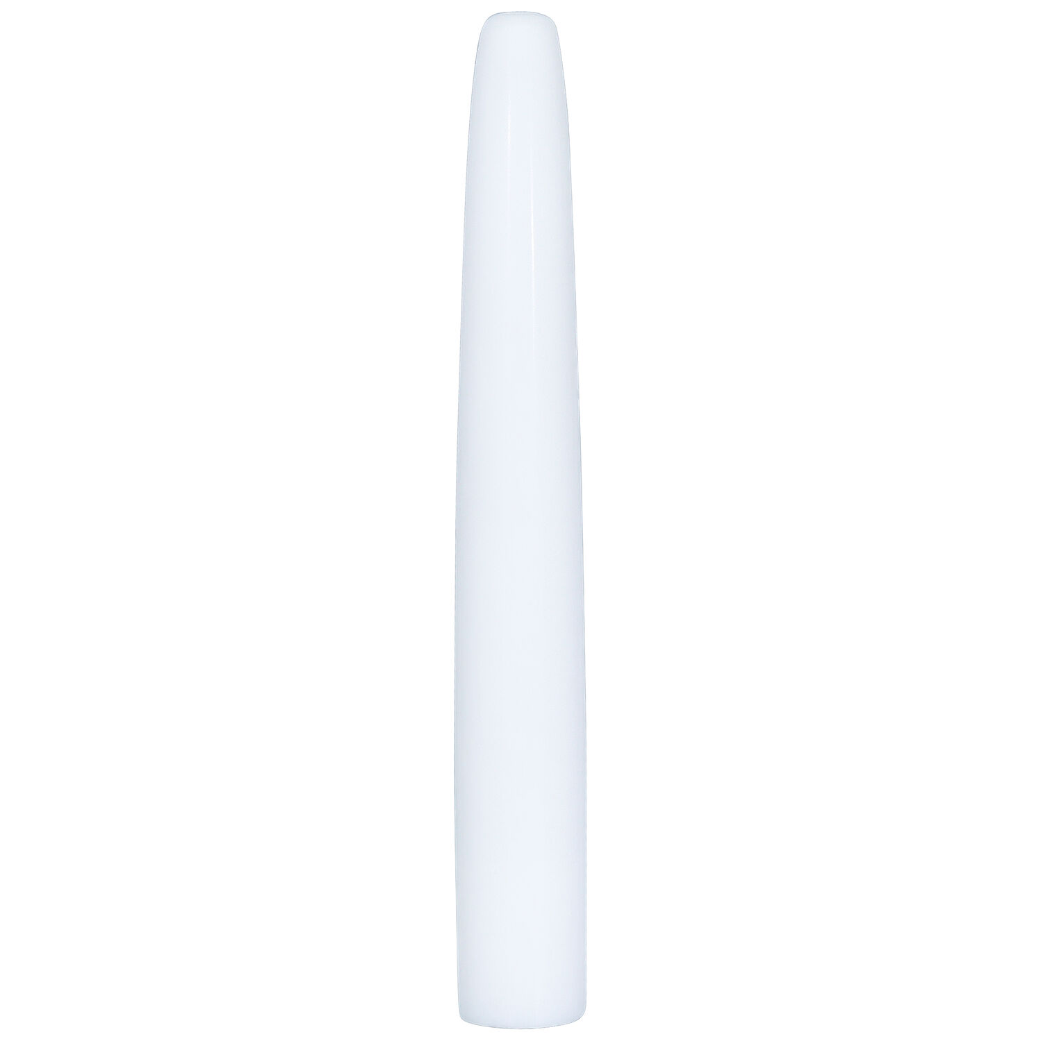 Valkoinen PTFE venytyssauva valkoisella taustalla, 90 mm pituus