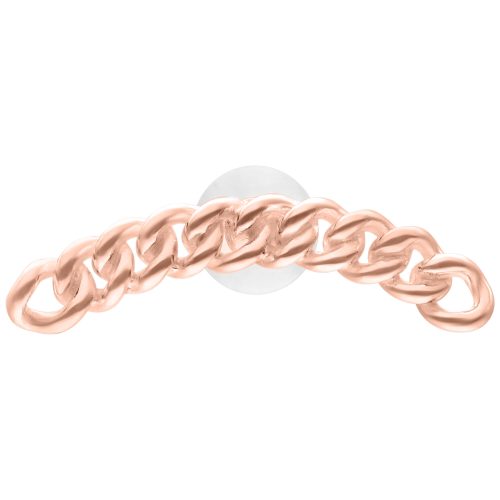 Ruusukultainen Chunky Chain Labret, 5,0 mm levykoko valkoisella taustalla