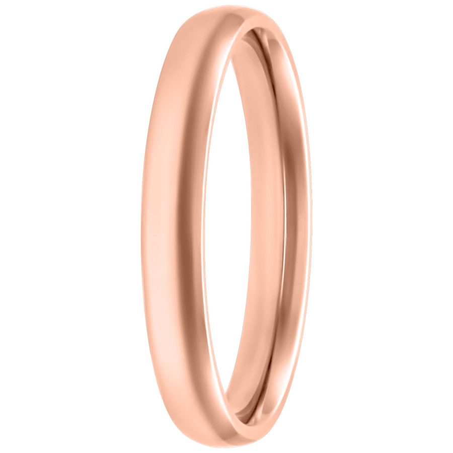 Ruusukultainen perusrengas kirurginteräksestä 316L, koko 17,0 mm