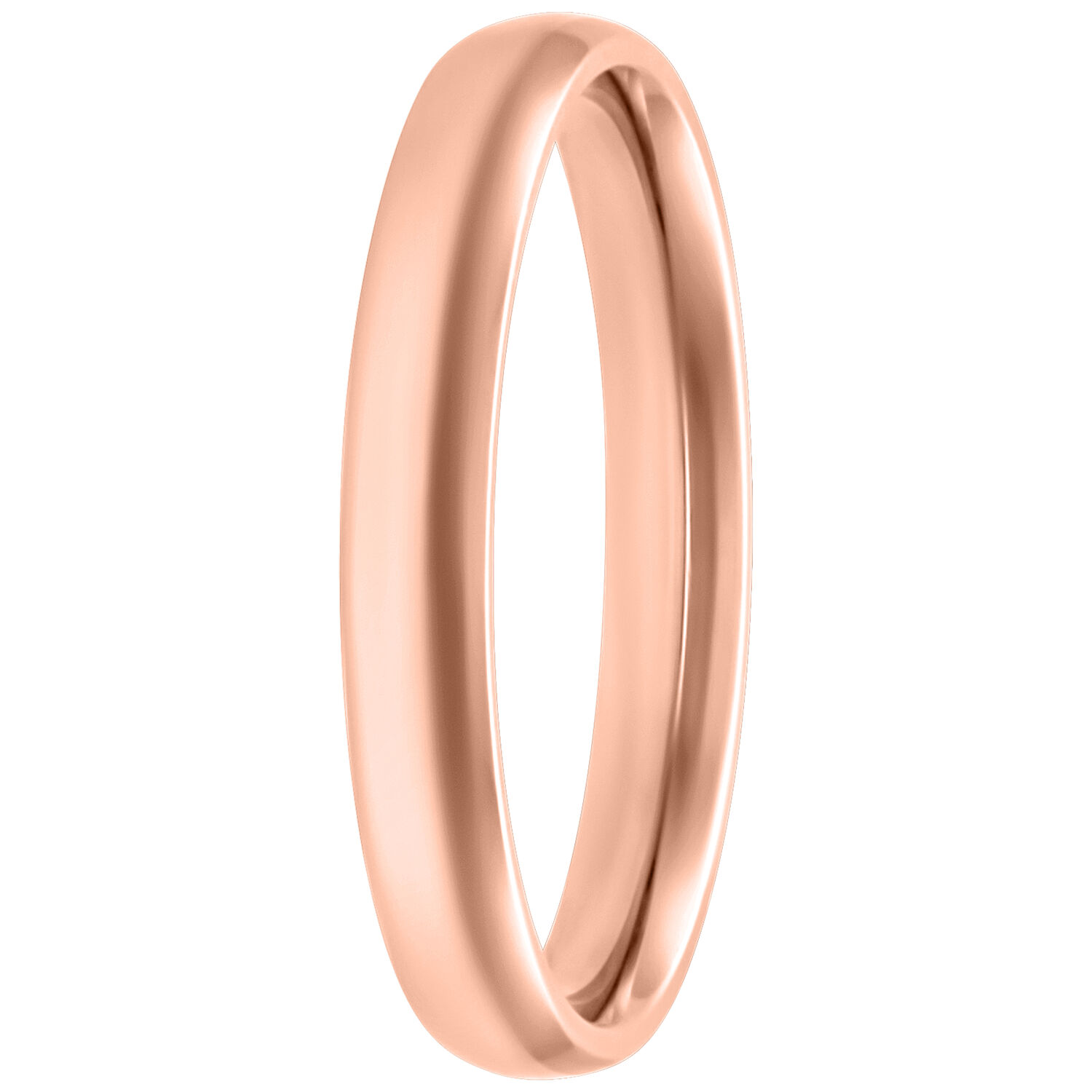 Ruusukultainen perusrengas kirurginteräksestä 316L, koko 17,0 mm