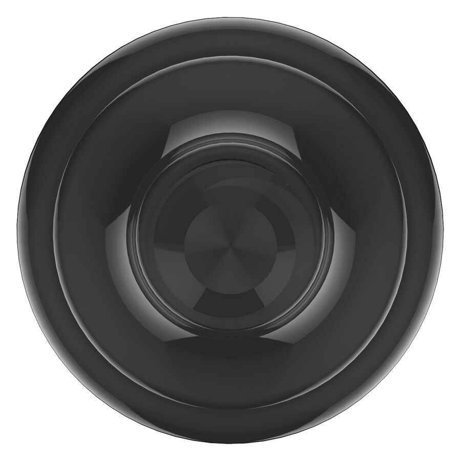 Musta, pyöreä Spektra Edge X Give Knob valkoisella taustalla