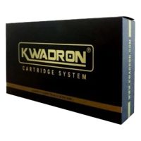 Kwadron Round Shader Long Taper Neulat Musta Kwadron-pakkaus kultaisella tekstillä valkoisella taustalla