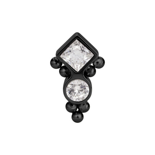 Push Fit Bubble Ornament Attachment - Musta metalli