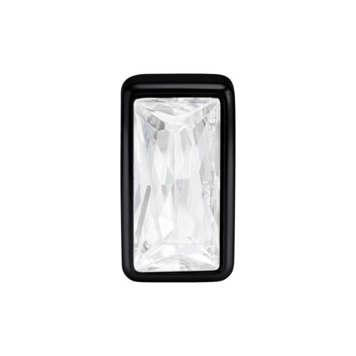 Push Fit Baguette Crystal Attachment - Musta metalli