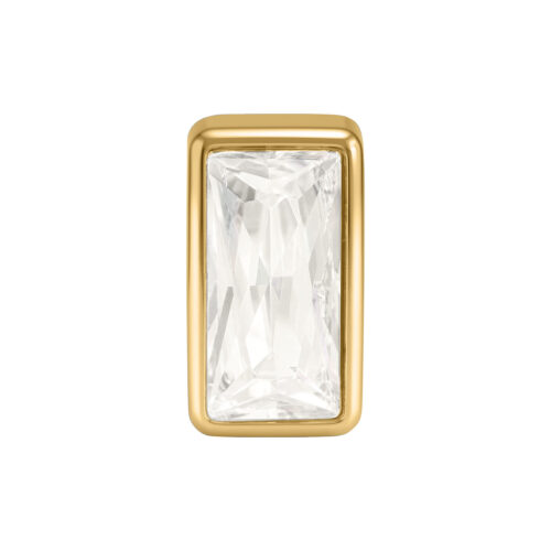 Push Fit Baguette Crystal Attachment - Kultainen metalli
