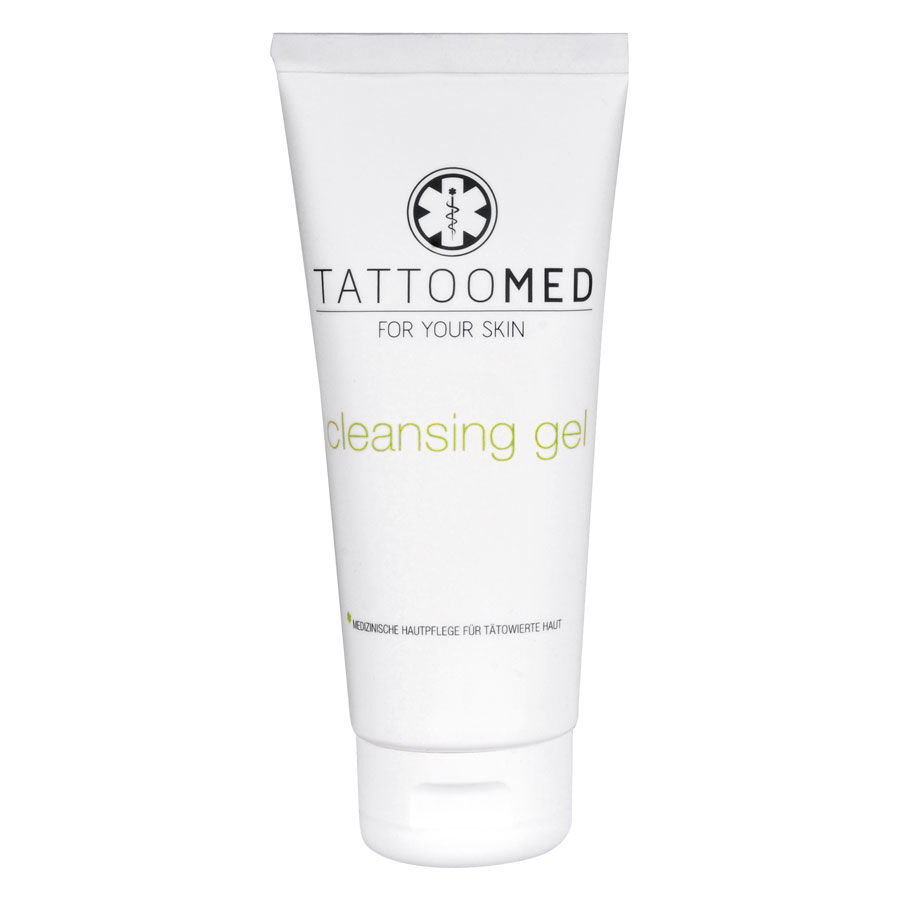 TattooMed® Puhdistusgeeli 100ml Tuubi Valkoinen TattooMed® Puhdistusgeeli 100ml tuubi neutraalilla taustalla