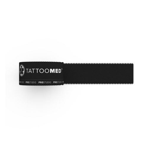 Musta Tattoomed Studio Pro -teippi valkoisella taustalla