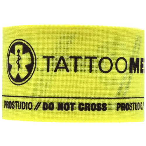 Keltainen Tattoomed Studio Pro -teippi valkoisella taustalla