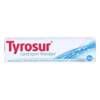 Tyrosur CareExpert haavageeli 25g pakkaus Tyrosur CareExpert haavageeli 25g tuubi valkoisella taustalla