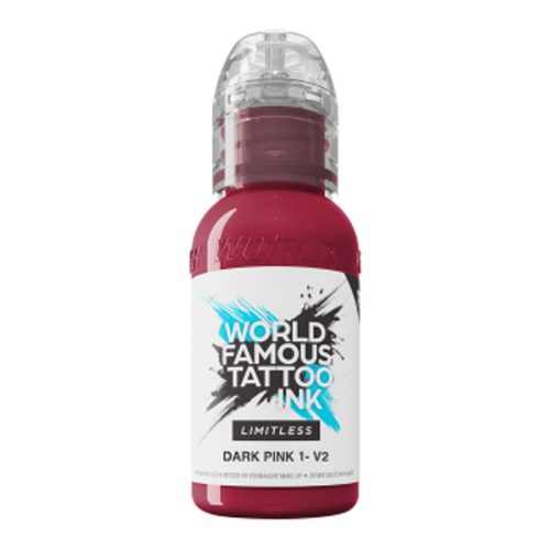 Tatuointimuste tumman pinkkinä, 30 ml pullo valkoisella taustalla