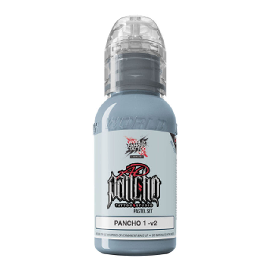 Harmaa tatuointiväri 30ml pullossa valkoisella taustalla