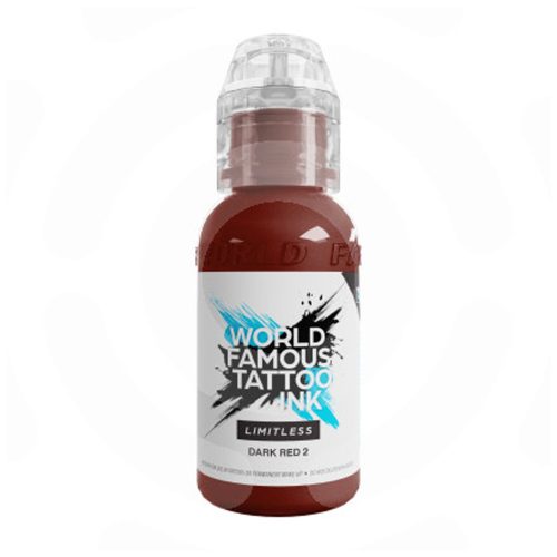 World Famous Ink Limitless Dark Red 2, 30ml pullo valkoisella taustalla