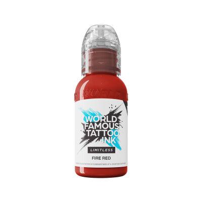 Punainen World Famous Ink Limitless 30 ml pullo valkoisella taustalla