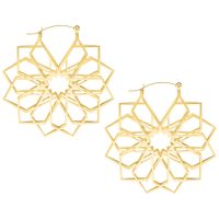 Kultaiset Kaleidoscope Hoops kirurginteräksestä valkoisella taustalla