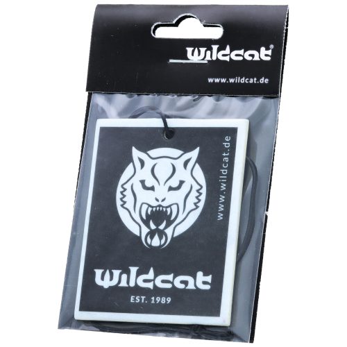 Musta Wildcat-ilmanraikastin susilogolla, pakattu kirkkaaseen muoviin