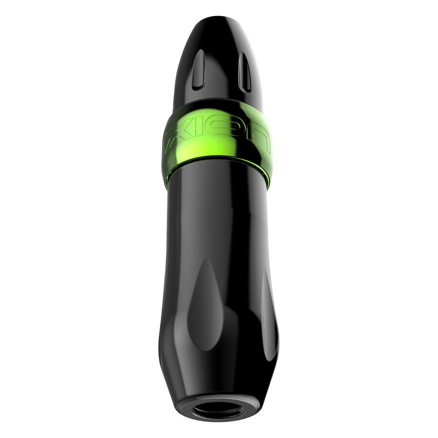 Xion Pen Kryptonite vaaleanvihreänä Musta Xion Pen Kryptonite vaaleanvihreällä renkaalla valkoisella taustalla