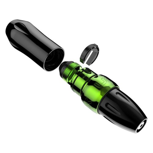 Vaaleanvihreä Xion Pen Kryptonite irrotettavalla mustalla kotelolla valkoisella taustalla