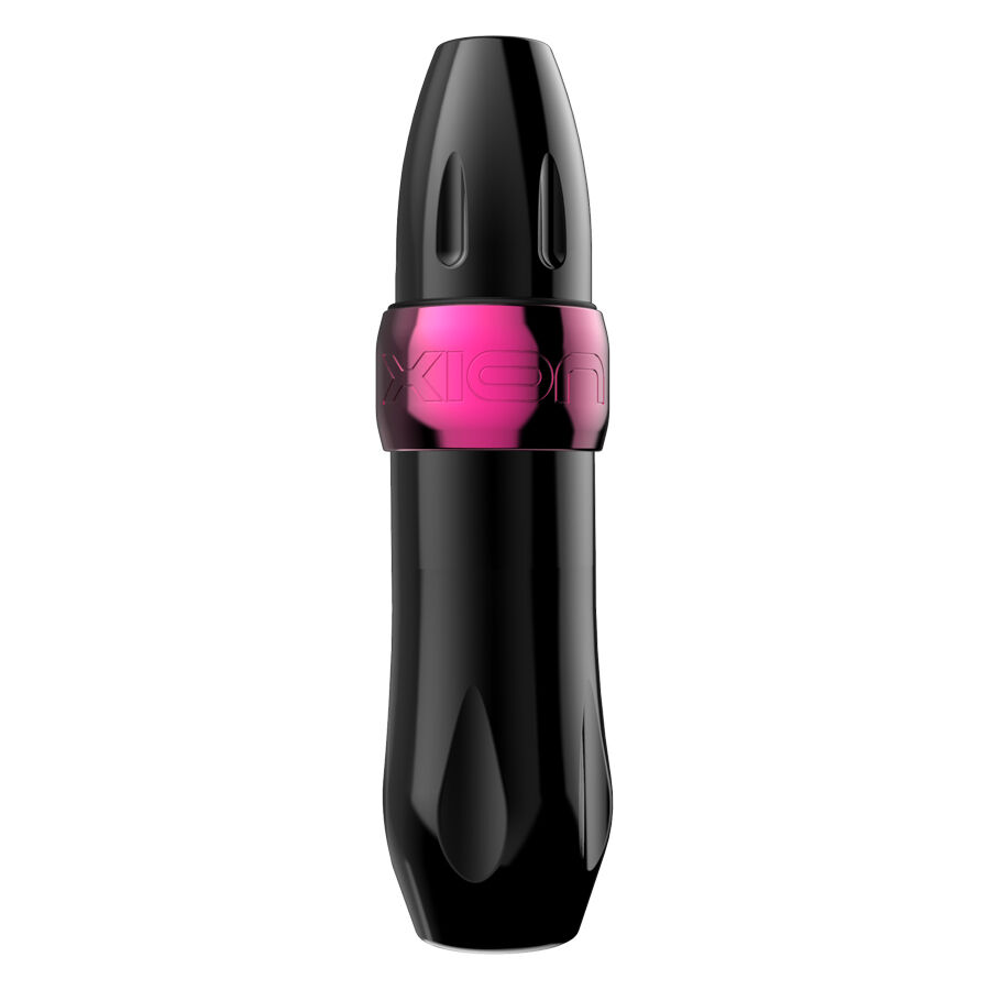 Xion Pen Bubble Gum pinkki Wildcatilta Musta Xion Pen vaaleanpunaisella renkaalla valkoisella taustalla