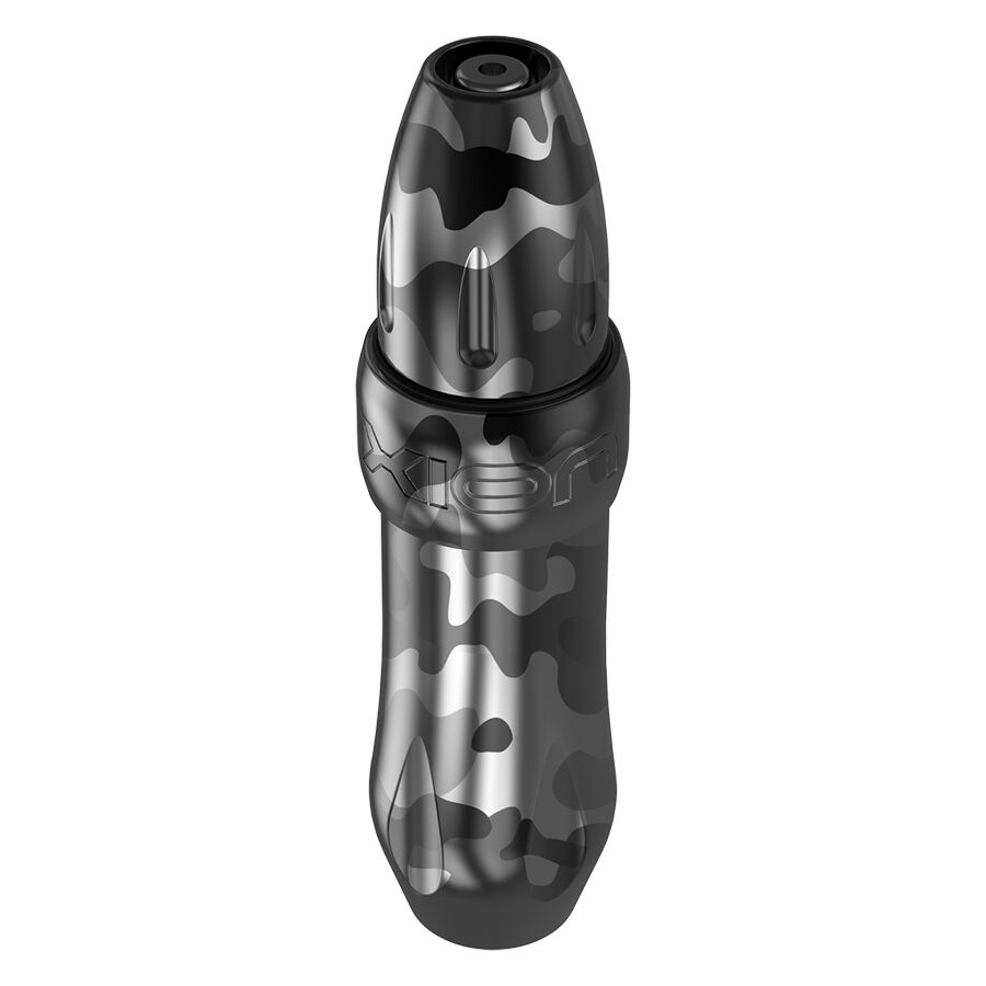 Xion Pen Urban Camo harmaana Harmaa Xion Pen Urban Camo camo-kuviolla valkoisella taustalla
